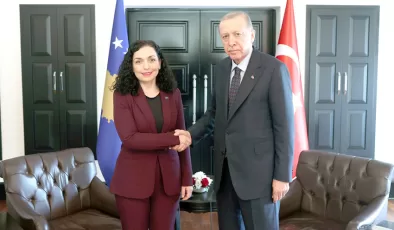 Kosova Cumhurbaşkanı Osmani-Sadriu Cumhurbaşkanı Erdoğan ile bir araya geldi