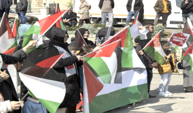 Tekirdağ’da, İsrail’in Gazze’ye yönelik saldırıları protesto edildi