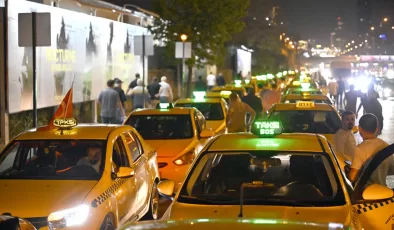 İstanbul’da taksi şoförleri meslektaşlarının öldürülmesine tepki gösterdi
