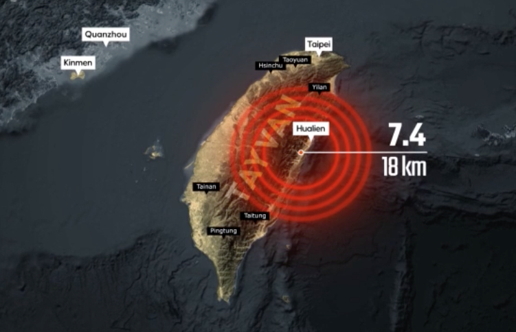 Tayvan’da 7,4 büyüklüğünde deprem