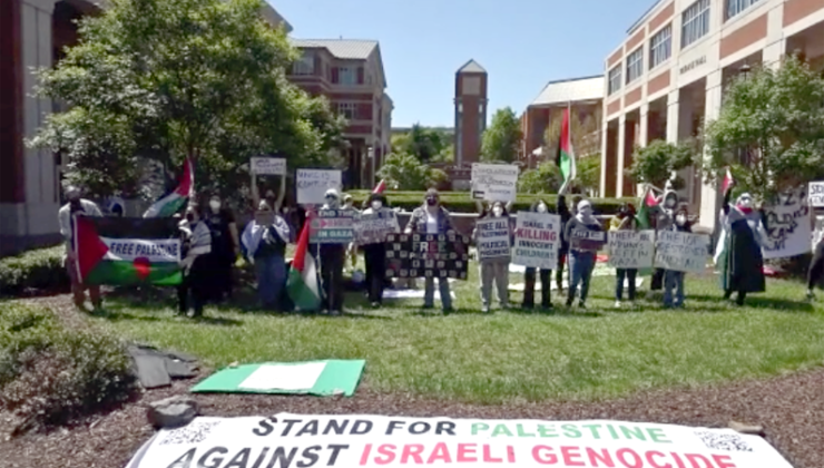 North Carolina Üniversitesi öğrencilerinin Filistin’e destek gösterisi devam ediyor