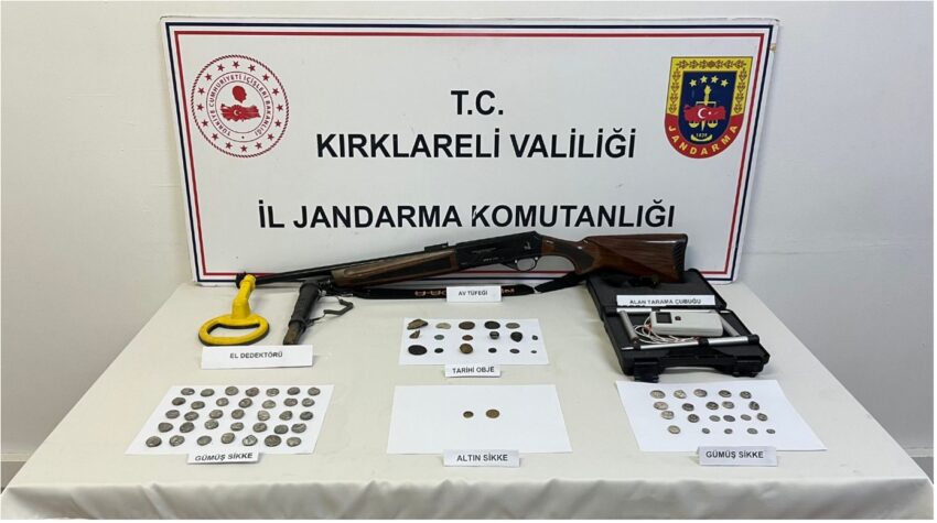 Kırklareli’nde Roma ve Bizans dönemlerine ait tarihi objeler ele geçirildi