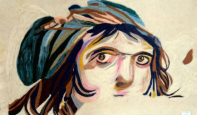Kırklareli’nde keçe işleme sanatıyla yapılan “Çingene kızı” tablosu ilgi çekti