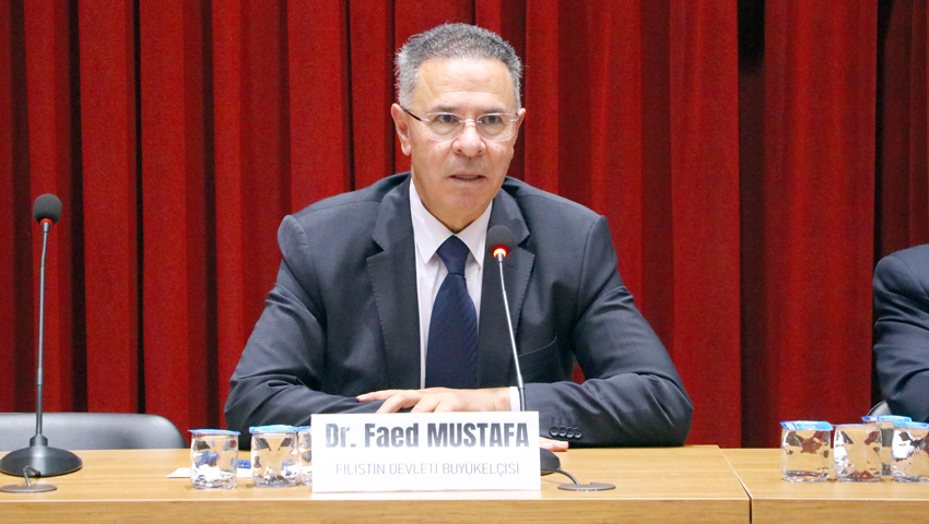 Filistin’in Ankara Büyükelçisi Faed Mustafa, Tekirdağ’da konferansta konuştu