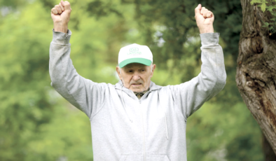 Lüleburgaz’ın 83 yaşındaki “sportmen dedesi” günlük egzersizle zinde kalıyor