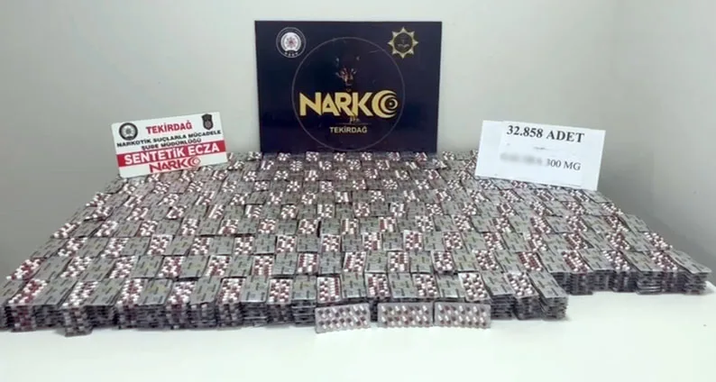 Tekirdağ’da 34 bin 118 sentetik uyuşturucu ele geçirildi