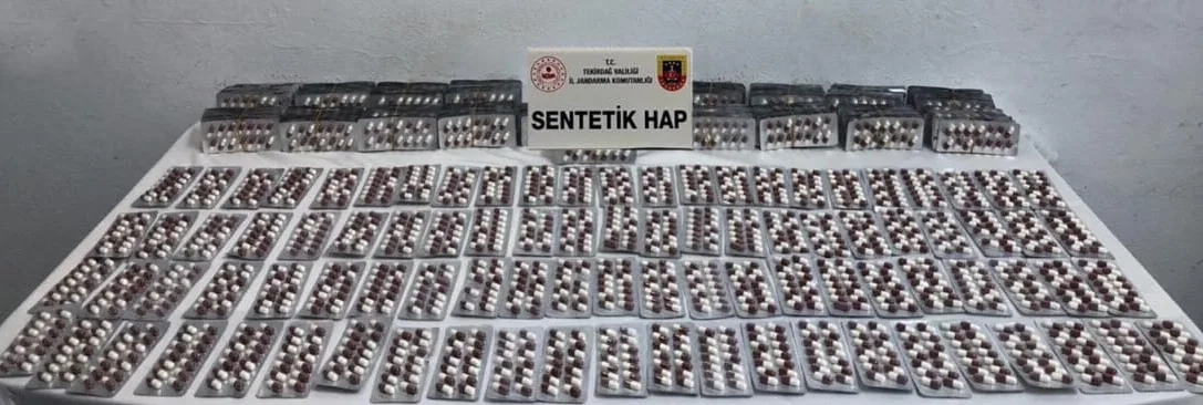 Tekirdağ’da bir evde 3 bin 357 uyuşturucu hap ele geçirildi