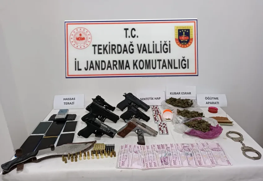 Tekirdağ’da ruhsatsız silah operasyonu: 7 gözaltı