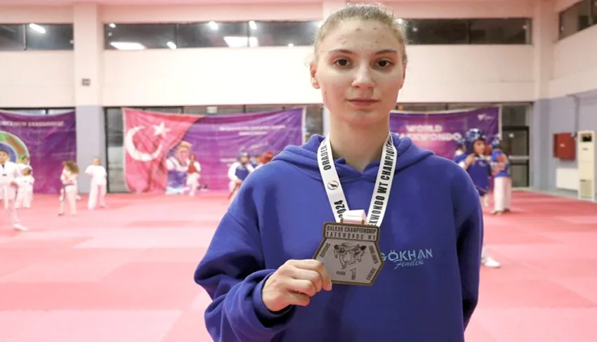 Tekvandoda Balkan şampiyonlukları bulunan Serya Naz Özdemir’in hedefinde olimpiyat var