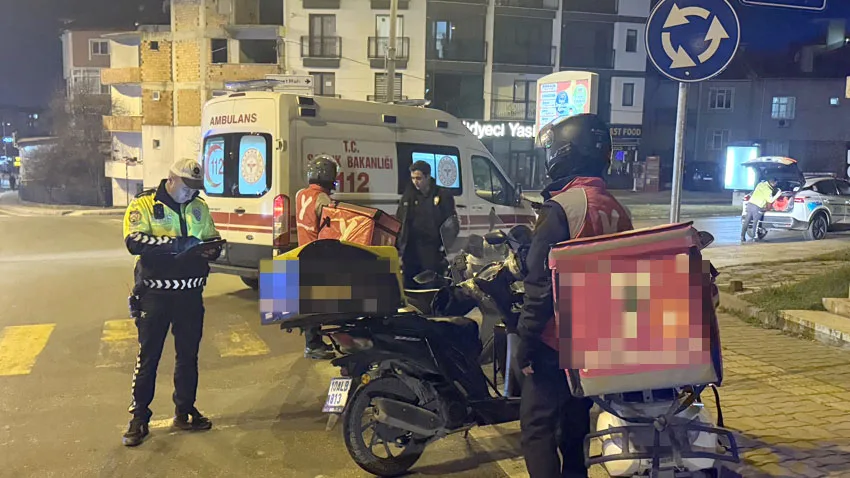 Edirne’de devrilen motosikletin sürücüsü yaralandı