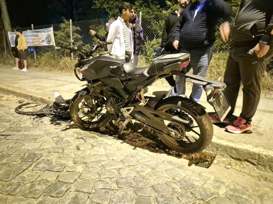 Trafik kazasında motosiklet sürücüsü yaralanadı