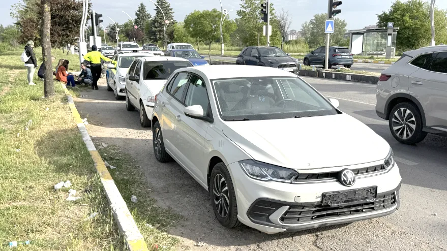 Kazada şans eseri yaralanan olmadı