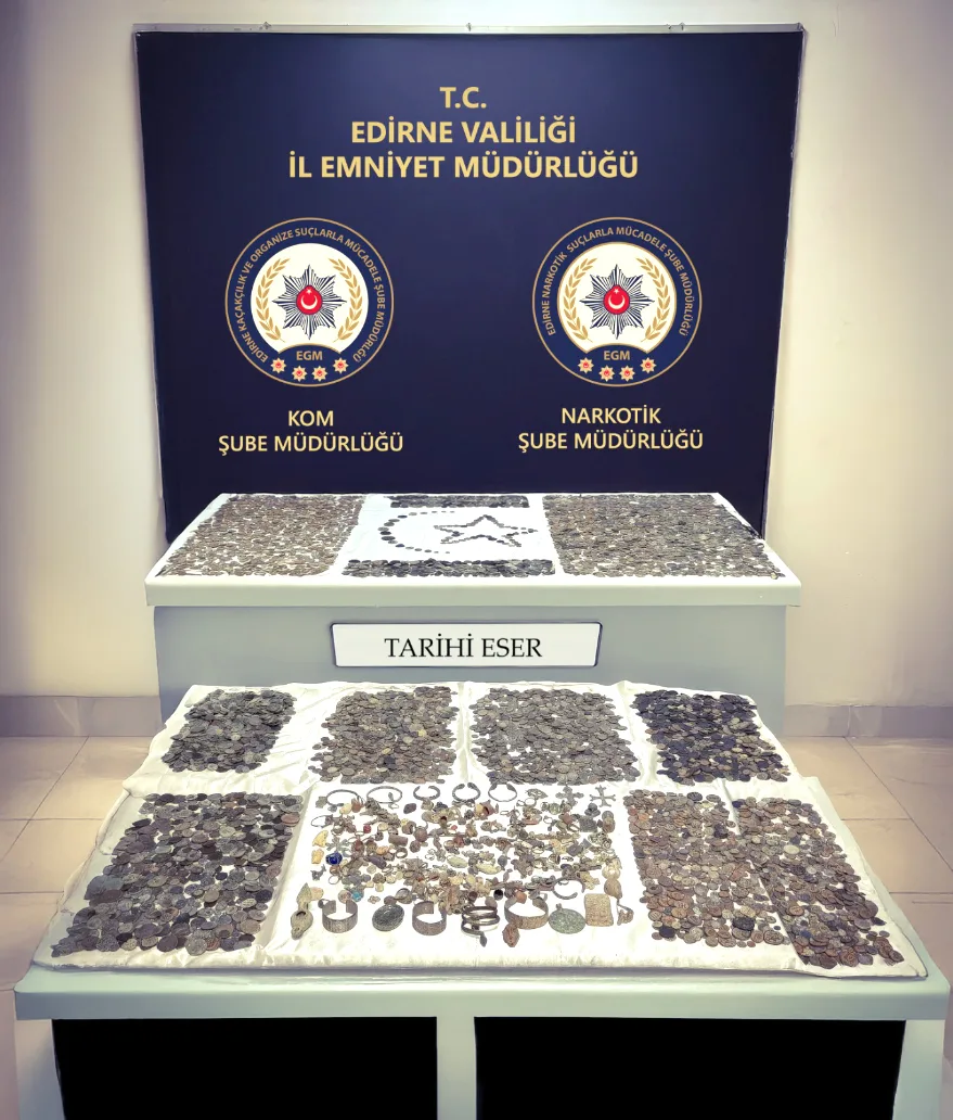 Kapıkule’de TIR’da tarihi eser niteliğinde binlerce sikke ve obje ele geçirildi