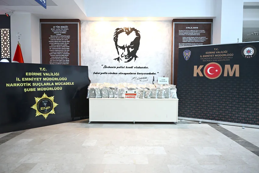 Edirne’de 4 ayda 297 kilogram uyuşturucu ele geçirildi