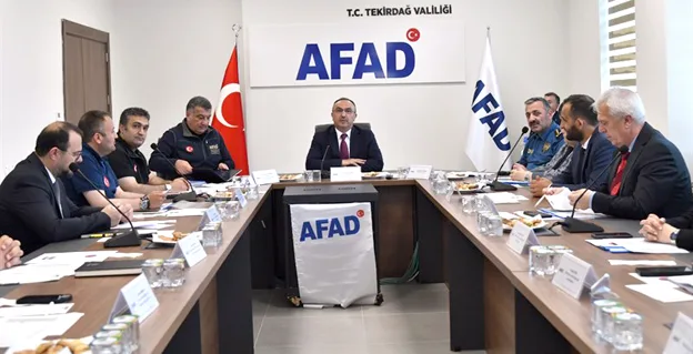 Tekirdağ’da İl Risk Azaltma Planı İzleme ve Değerlendirme Toplantısı yapıldı