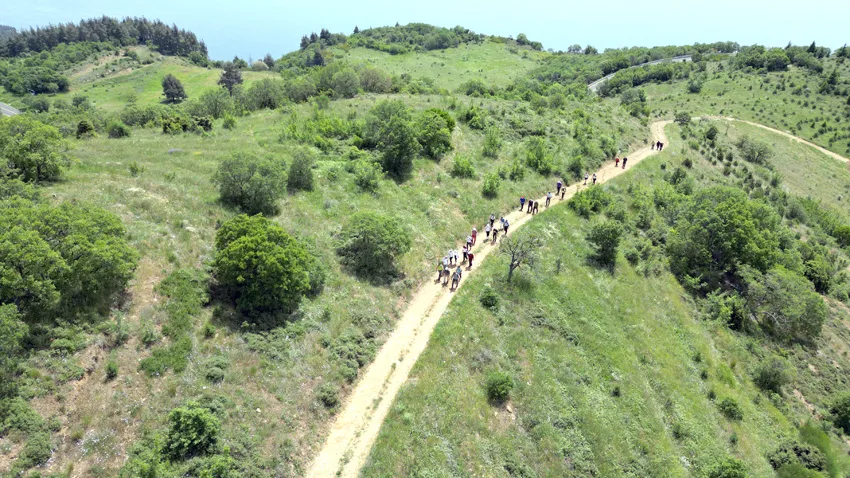 Tekirdağ’da müze çalışanları Ganos Dağı eteklerinde yürüyüş yaptı