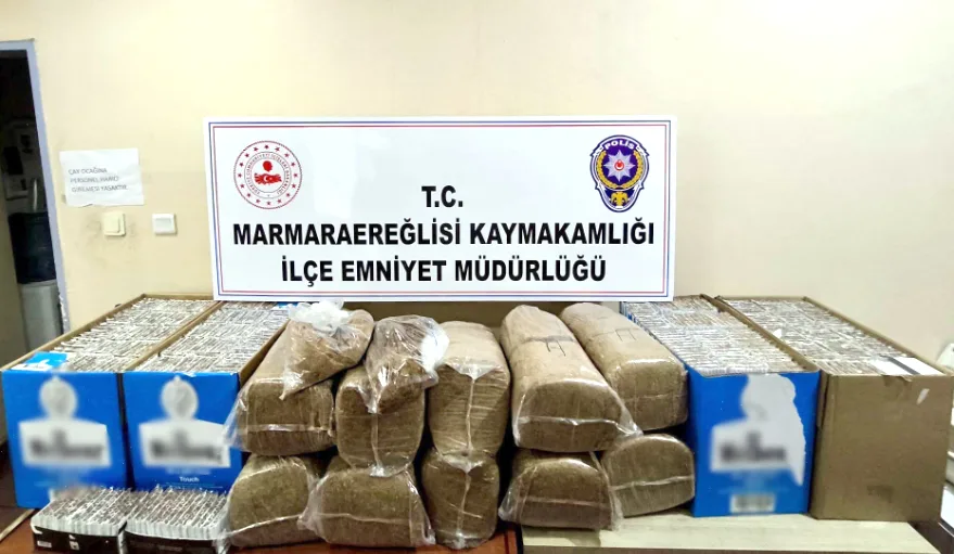 Tekirdağ’da 273 bin 600 makaron ve 800 kilogram kaçak tütün ele geçirildi