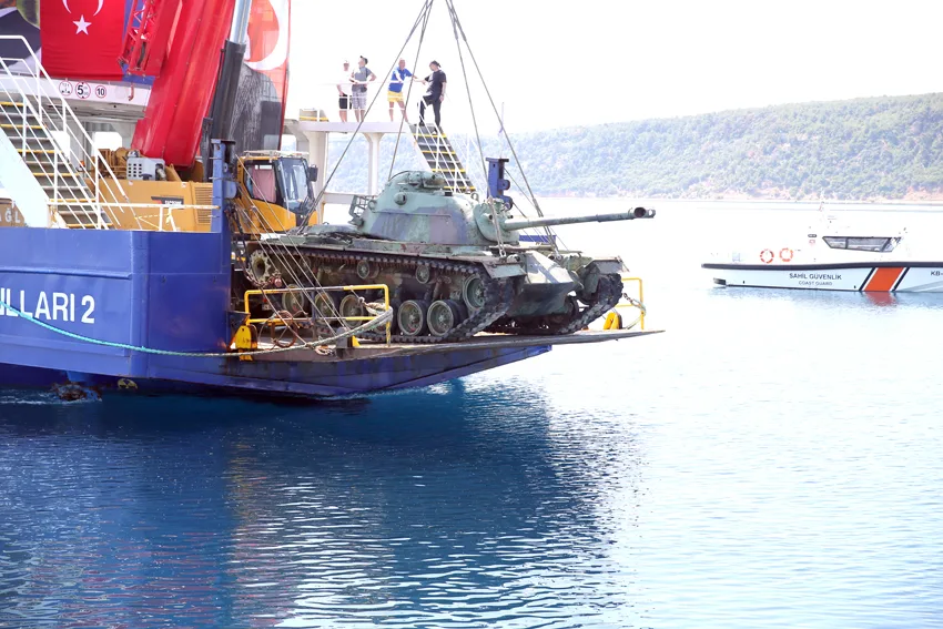 Saros Körfezi’ne tank batırıldı