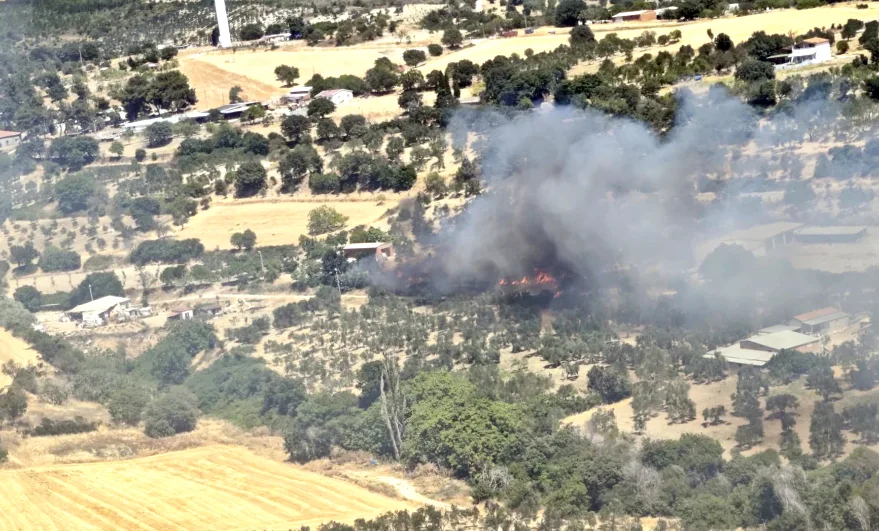 Çanakkale’de orman dışı alanda çıkan yangın kontrol altına alındı