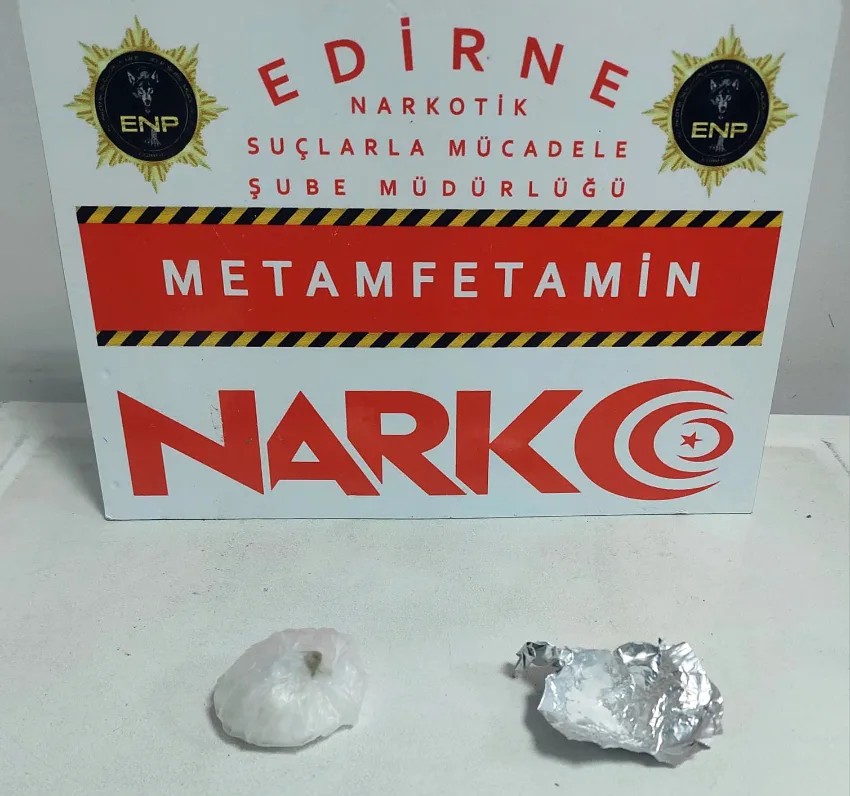 Edirne’de uyuşturucu operasyonunda 1 şüpheli tutuklandı
