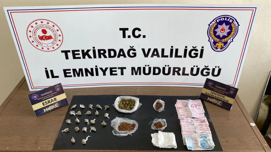 Tekirdağ’da uyuşturucu operasyonunda 3 tutuklama