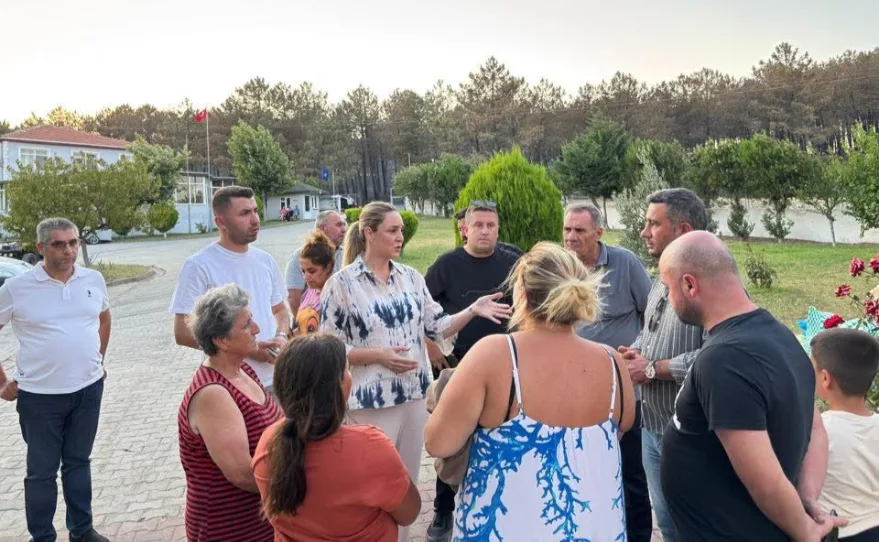 CHP Yagin Ziyareti 1 - CHP İl Başkanı Taybıllı, Enez’de yangın bölgelerini ziyaret etti