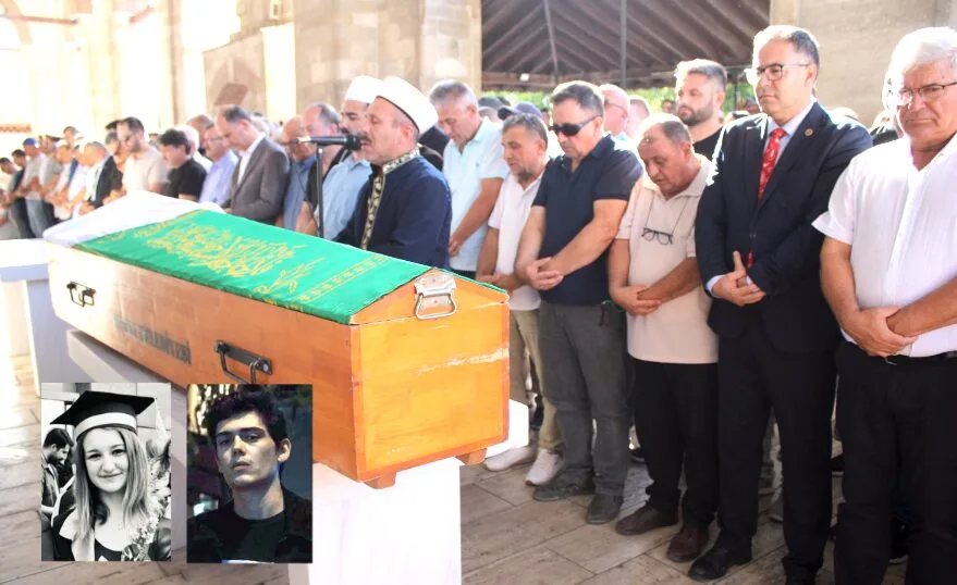 Edirne’de kaza kurbanı iki genç son yolculuğuna uğurlandı