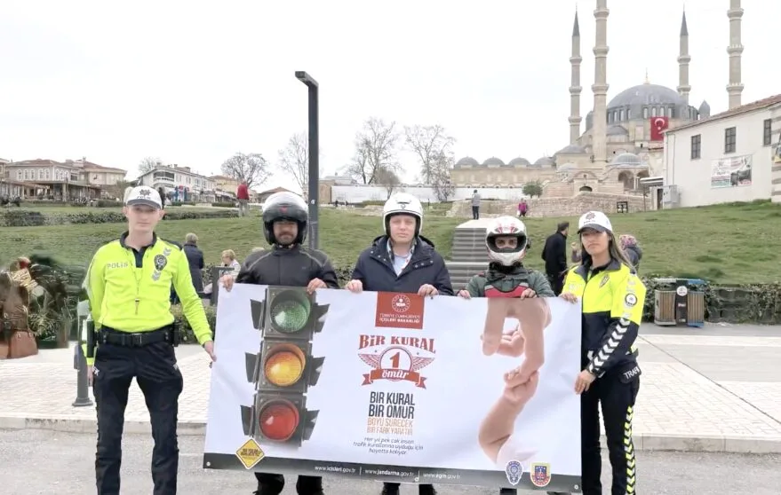 Trafik Denetim ve Eggitim 1 - Edirne’de 93 bin araç denetlendi