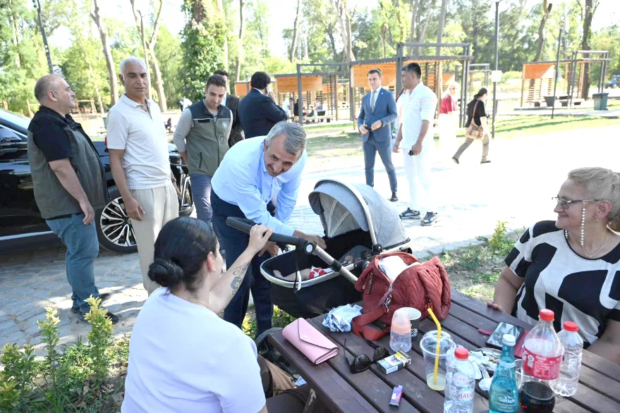 Vali Sezer, Söğütlük Millet Bahçesi’nde incelemede bulundu