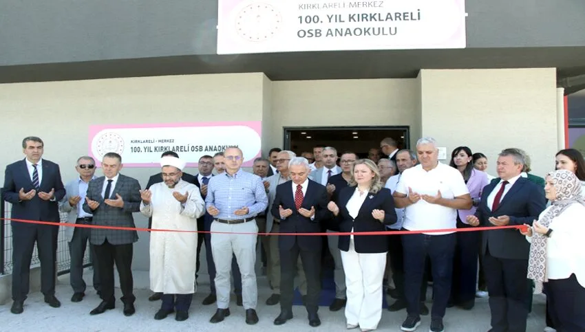 Kırklareli’nde “100. Yıl Kırklareli OSB Anaokulu” törenle açıldı