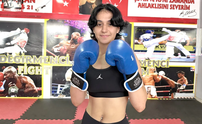Kilo vermek için başladığı kick boksta Avrupa şampiyonluğunu hedefliyor