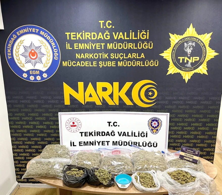 Tekirdağ’da zehir tacirlerine operasyon