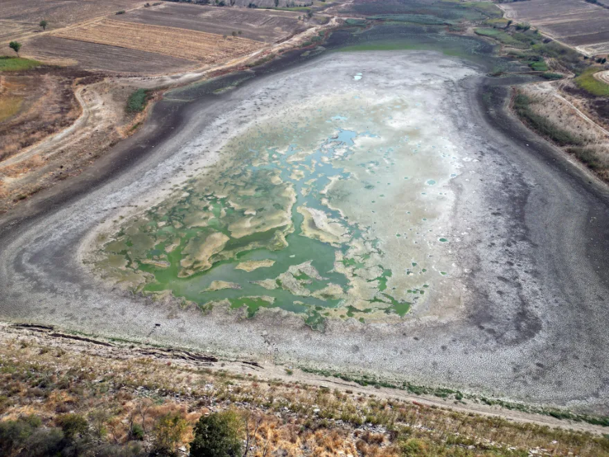 Tekirdağ’da Yeşilsırt Göleti kuraklık nedeniyle kuruma noktasına geldi