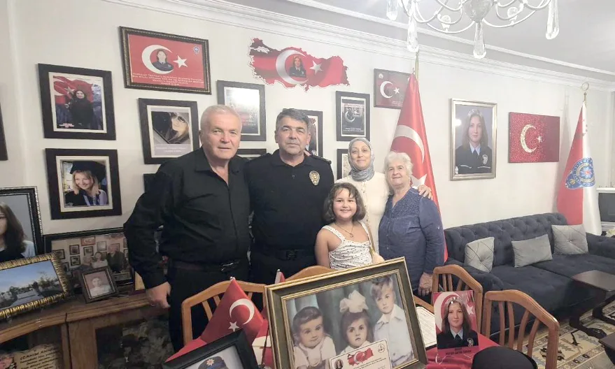 Edirne Emniyet Müdürü Karaburun, şehit ailelerine veda etti