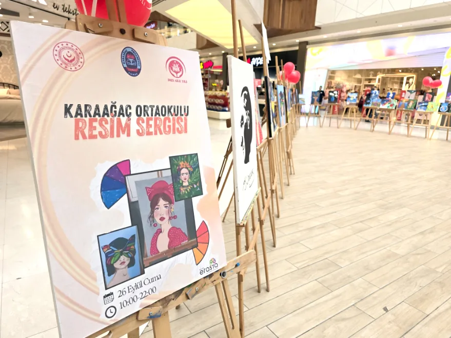 Öğrencilerin hayal dünyası AVM’de sergilendi