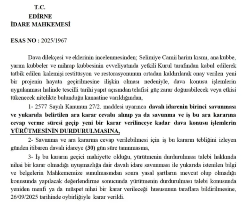 Selimiye Idare Mahkemesi 33 e1758976551494 - Selimiye’de tepki çeken restorasyona yargı freni