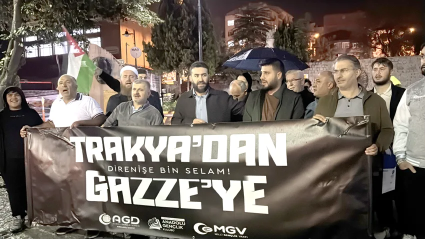 Kırklareli’nden Filistin ve Küresel Sumud Filosu’na destek