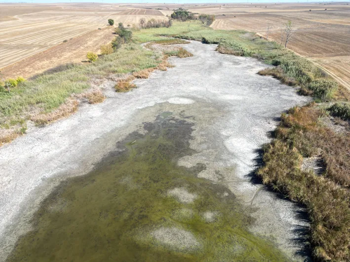 Kirkkepenekli 2 - Tekirdağ’da Kırkkepenekli Göleti kuraklık nedeniyle kuruma noktasına geldi