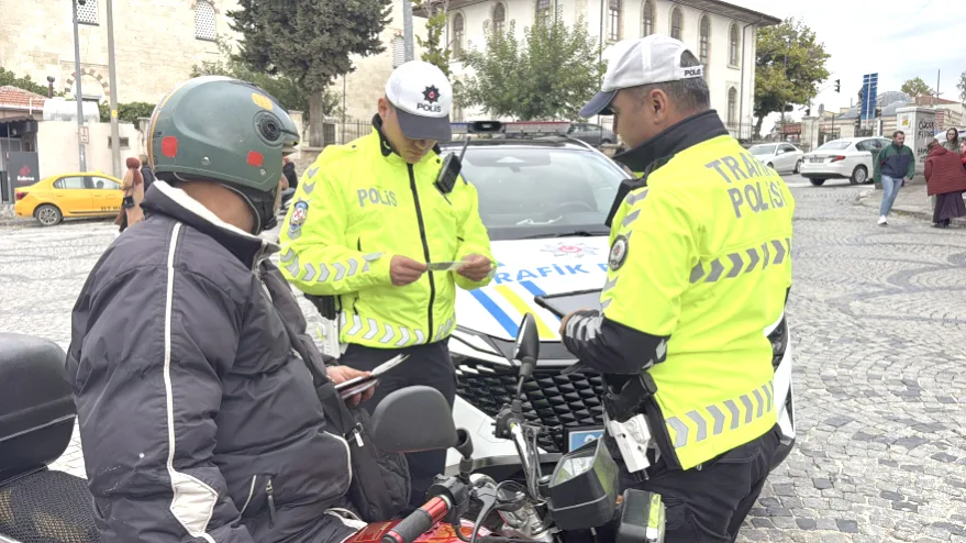 Edirne’de motosiklet kullanıcılarına yönelik denetim yapıldı