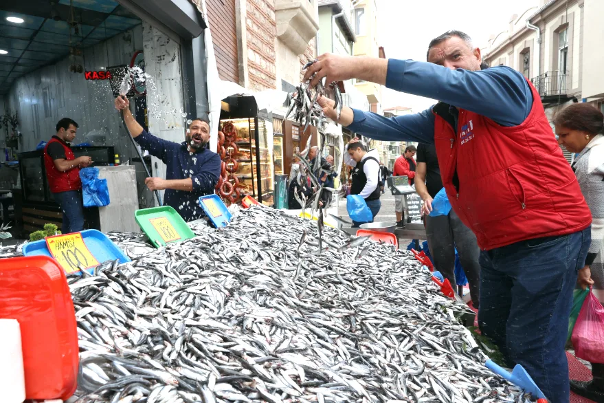 Hamsi bolluğu Edirne’de hem tezgaha hem de fiyata yansıdı