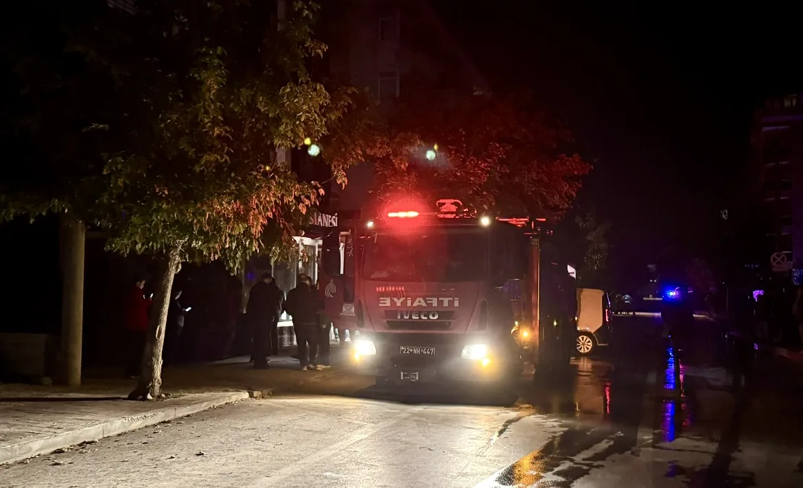 Edirne’de pastanede çıkan yangın söndürüldü
