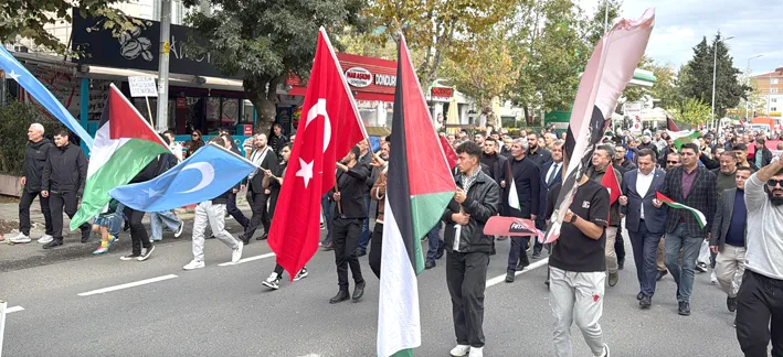 Gazze kararlilik yuruyusu 2 - Tekirdağ’da Gazze Kararlılık Yürüyüşü düzenlendi