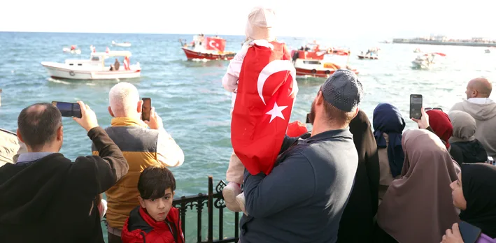 Kuresel sumud 2 - Tekirdağ’da Küresel Sumud Filosu’na destek etkinliği düzenlendi