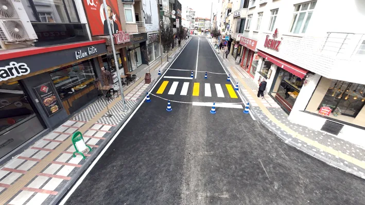 Yenilenen yol 3 - Keşan’ın kalbinde yeni bir görünüm kazandırıldı