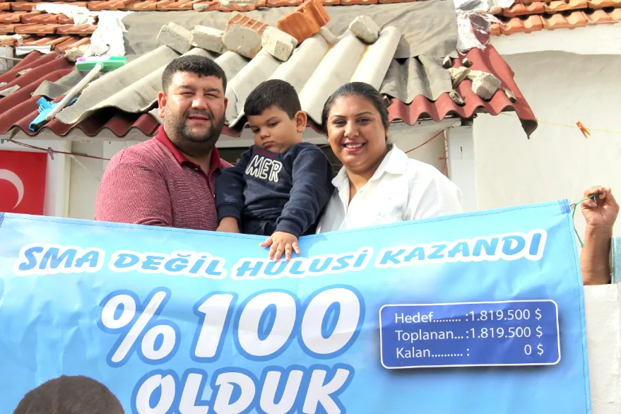 Tekirdağ’da SMA hastası Hulusi için hedefe ulaşıldı