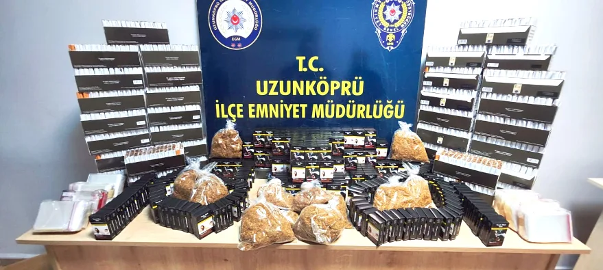 Edirne’de 17 bin 500 doldurulmuş makaron ele geçirildi