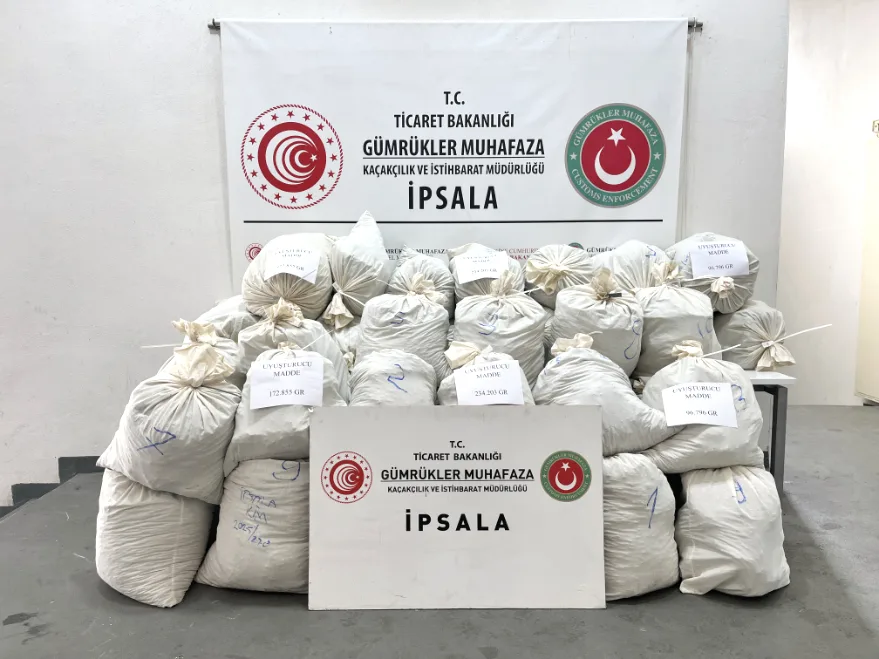 İpsala Sınır Kapısı’nda 2 ayda 503 kilogram uyuşturucu ele geçirildi