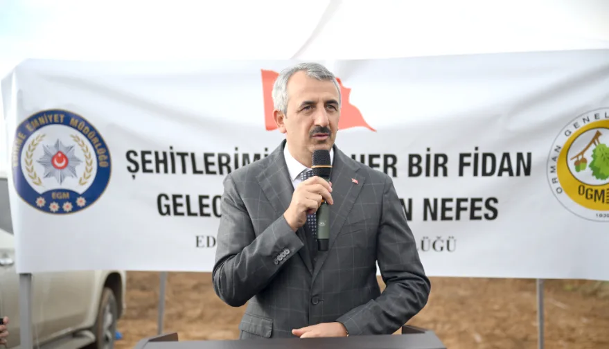 Sehitler Icin Fidan Dikildi 1 - Edirne’de şehitler anısına 500 fidan dikildi