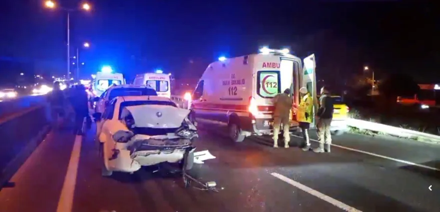 Tekirdağ’da zincirleme trafik kazasında 5 kişi yaralandı
