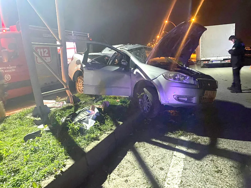 Edirne’de köy muhtarı trafik kazasında hayatını kaybetti
